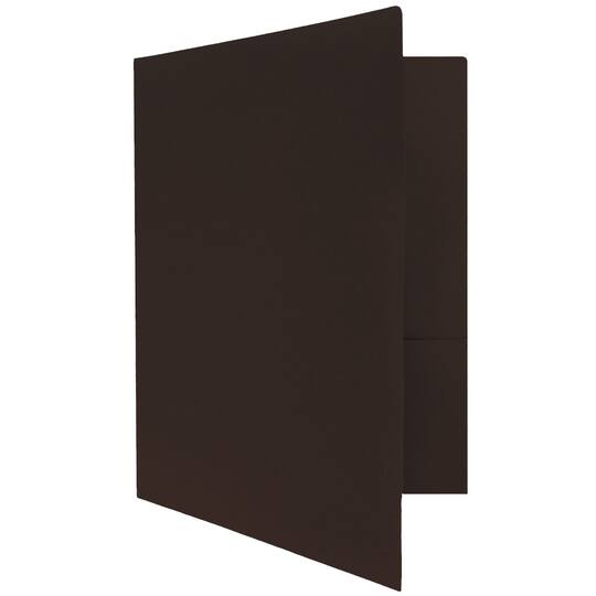 JAM Paper Chocolate Brown 2-Pocket Folders